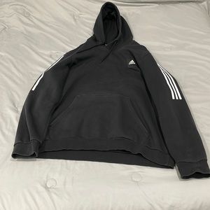 Black Adidas Sweatshirt with white stripes